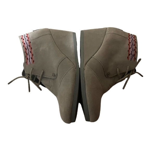 TOMS Desert Taupe Suede Embroidered Kala Booties Women's 8W - Picture 1 of 8